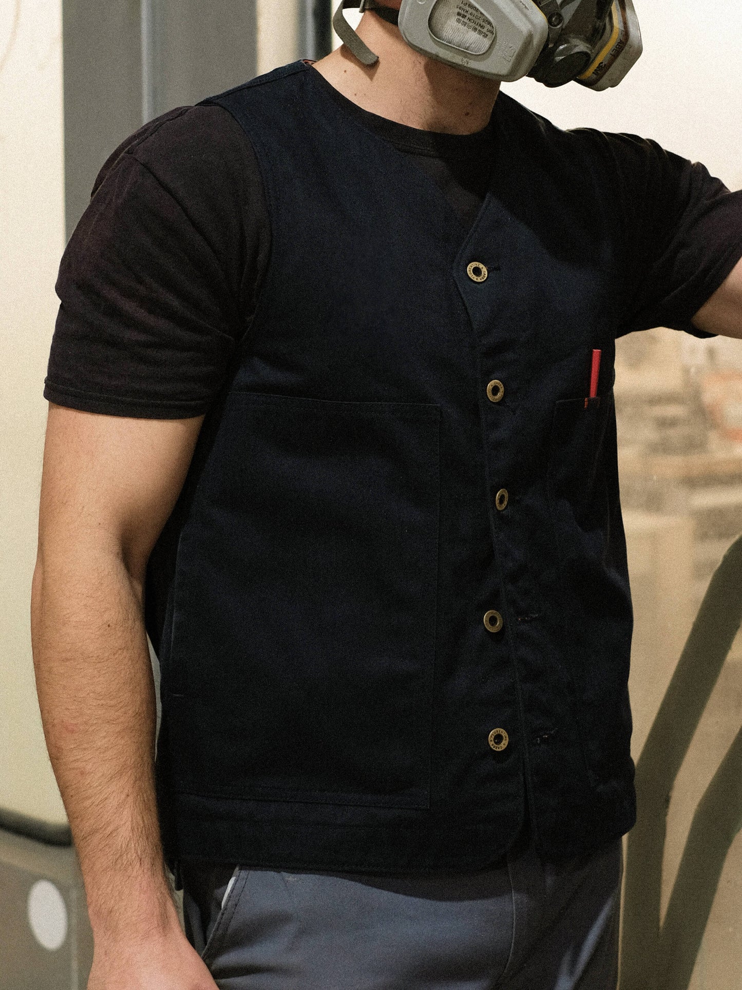 The Maker's Vest (Blue/Orange)