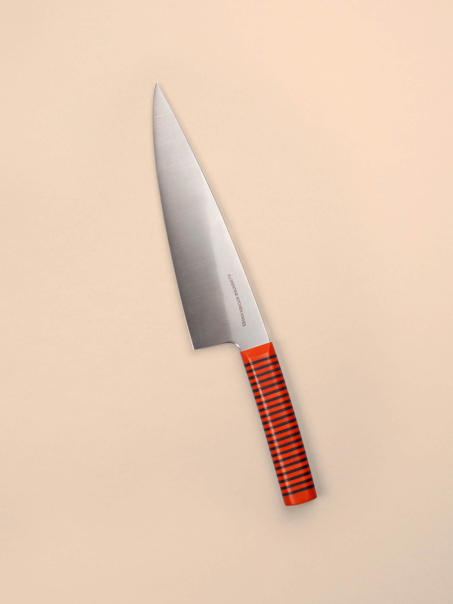 Handcrafted in Barcelona, this chef knife blends high-carbon steel and stacked handle for balance, control, and precision. Perfect for daily prep.