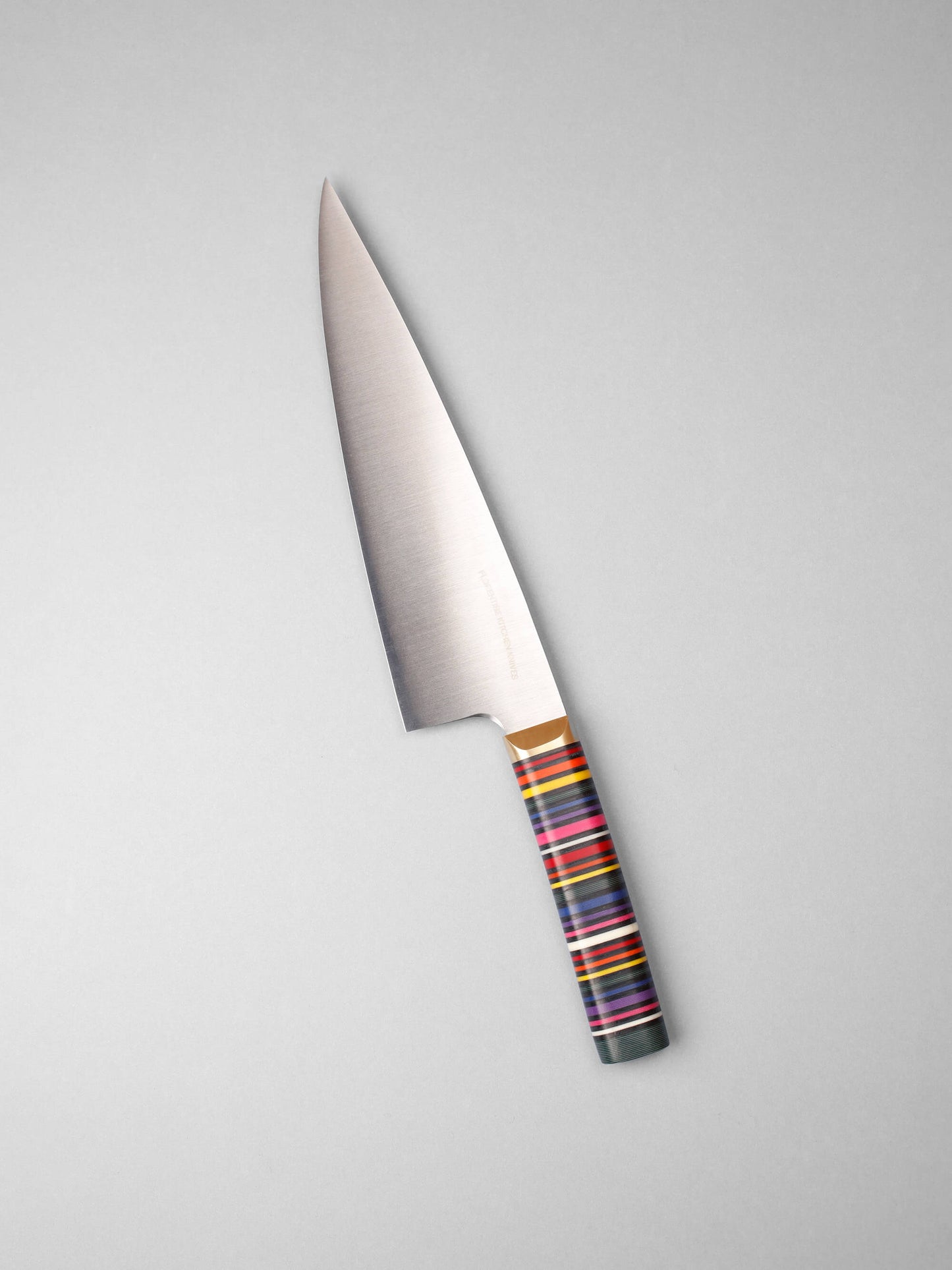 Handcrafted in Barcelona, this chef knife blends high-carbon steel and stacked handle for balance, control, and precision. Perfect for daily prep.