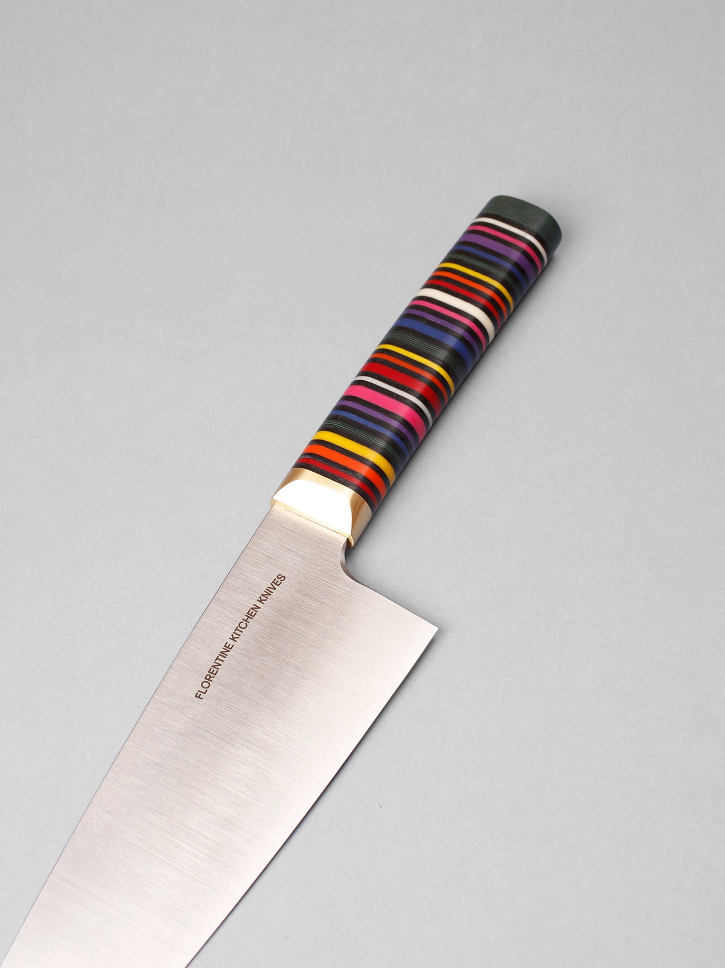 Handcrafted in Barcelona, this chef knife blends high-carbon steel and stacked handle for balance, control, and precision. Perfect for daily prep.