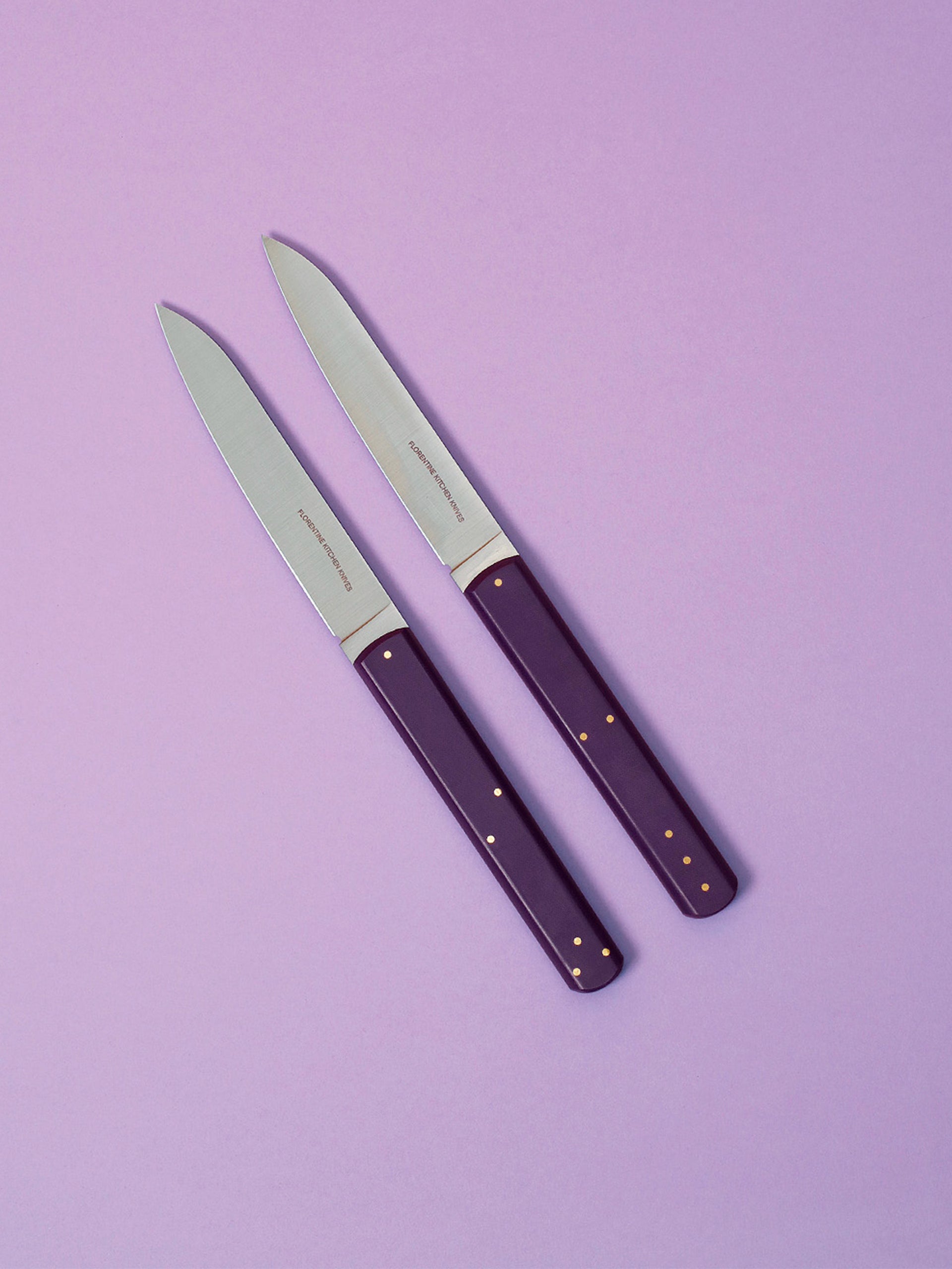1 2 3 Steak Knives (Purple)