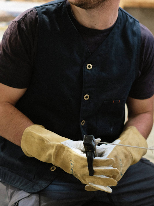 The Maker's Vest (Blue/Orange)