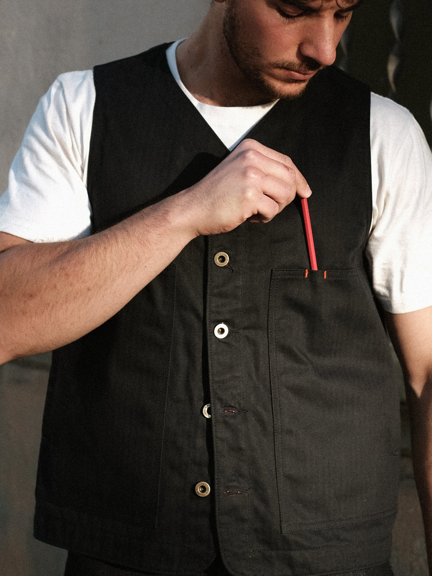 The Maker's Vest (Blue/Orange)