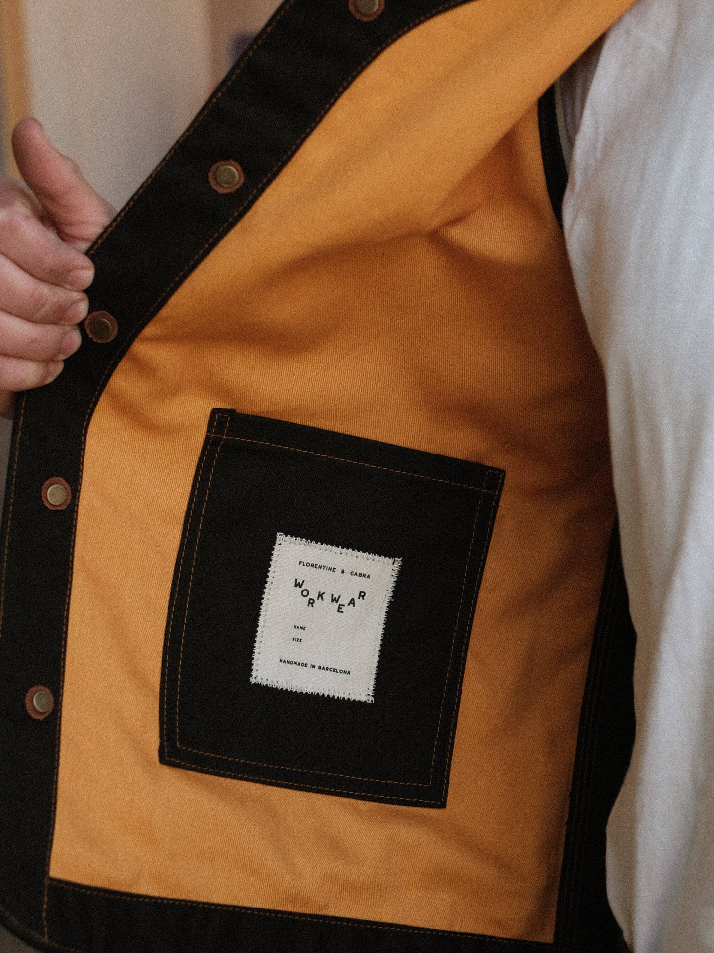 The Maker's Vest (Green/Mustard)