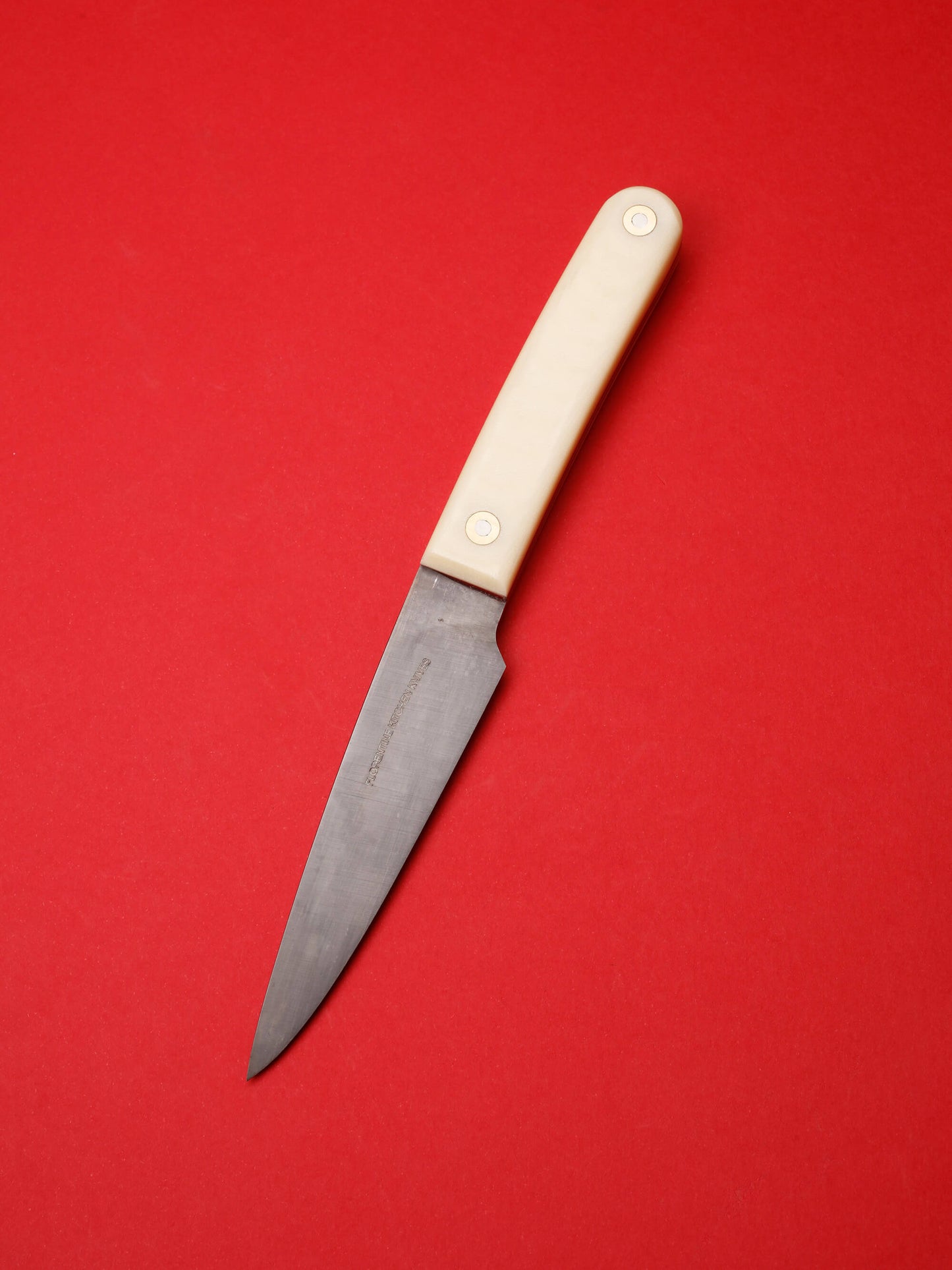 Scaled Paring Knife — New Old Stock (Ivory/Red)