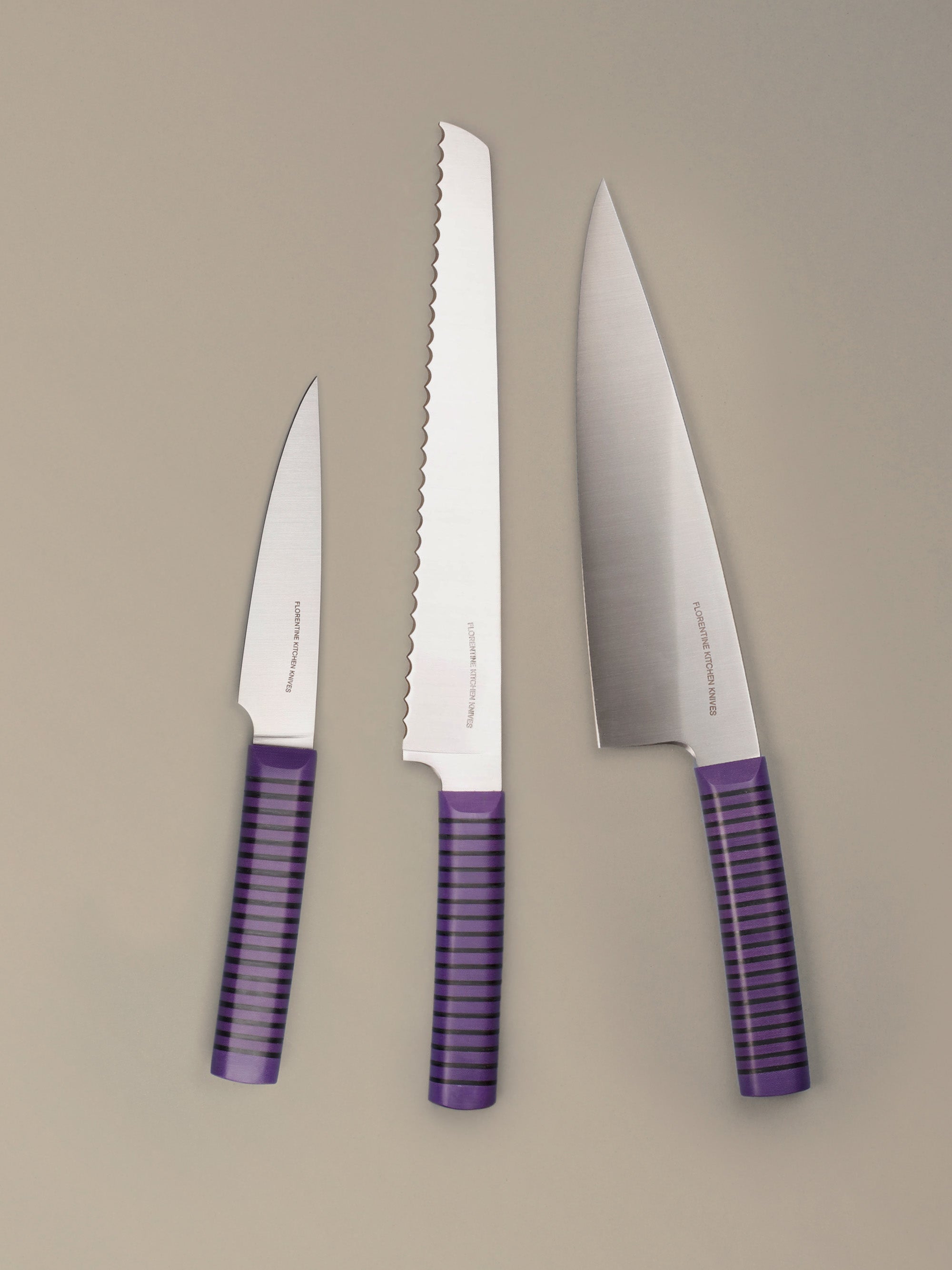The Essential Set (Black/Purple) – Florentine Kitchen Knives